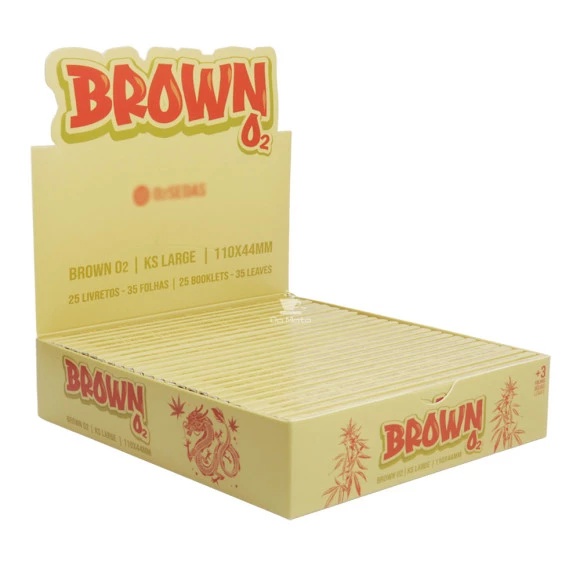 Caixa de Seda O2 Brown Large King Size c/25 un.