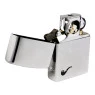 Isqueiro Zippo Classic Pipe Brushed Chrome 200PL aberto de frente