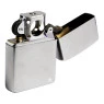 Isqueiro Zippo Classic Pipe Brushed Chrome 200PL aberto no verso